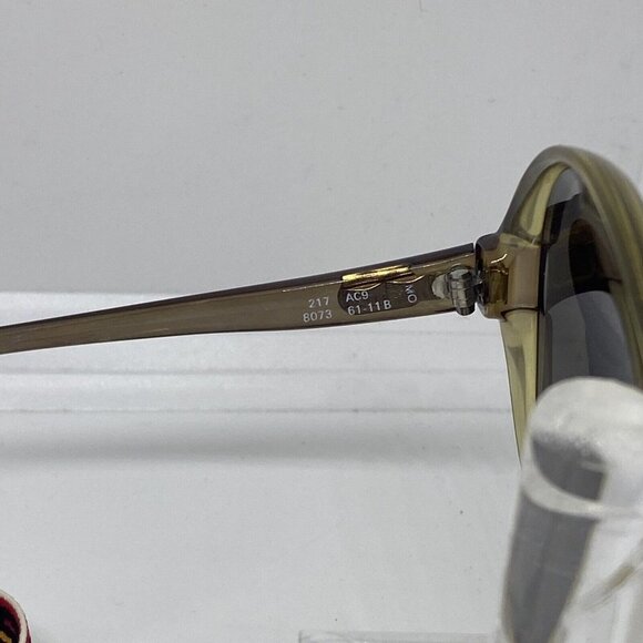 Vintage Zeiss Sunglasses Oversized 217 AC9 8073 Oval Yellow 61-11-125 with strap - Picture 8 of 9